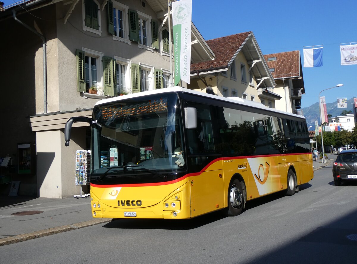 (265'565) - Fl�ck, Brienz - Nr. 29/BE 868'729/PID 11'831 - Iveco am 13. August 2024 in Meiringen, Bahnhofstrasse