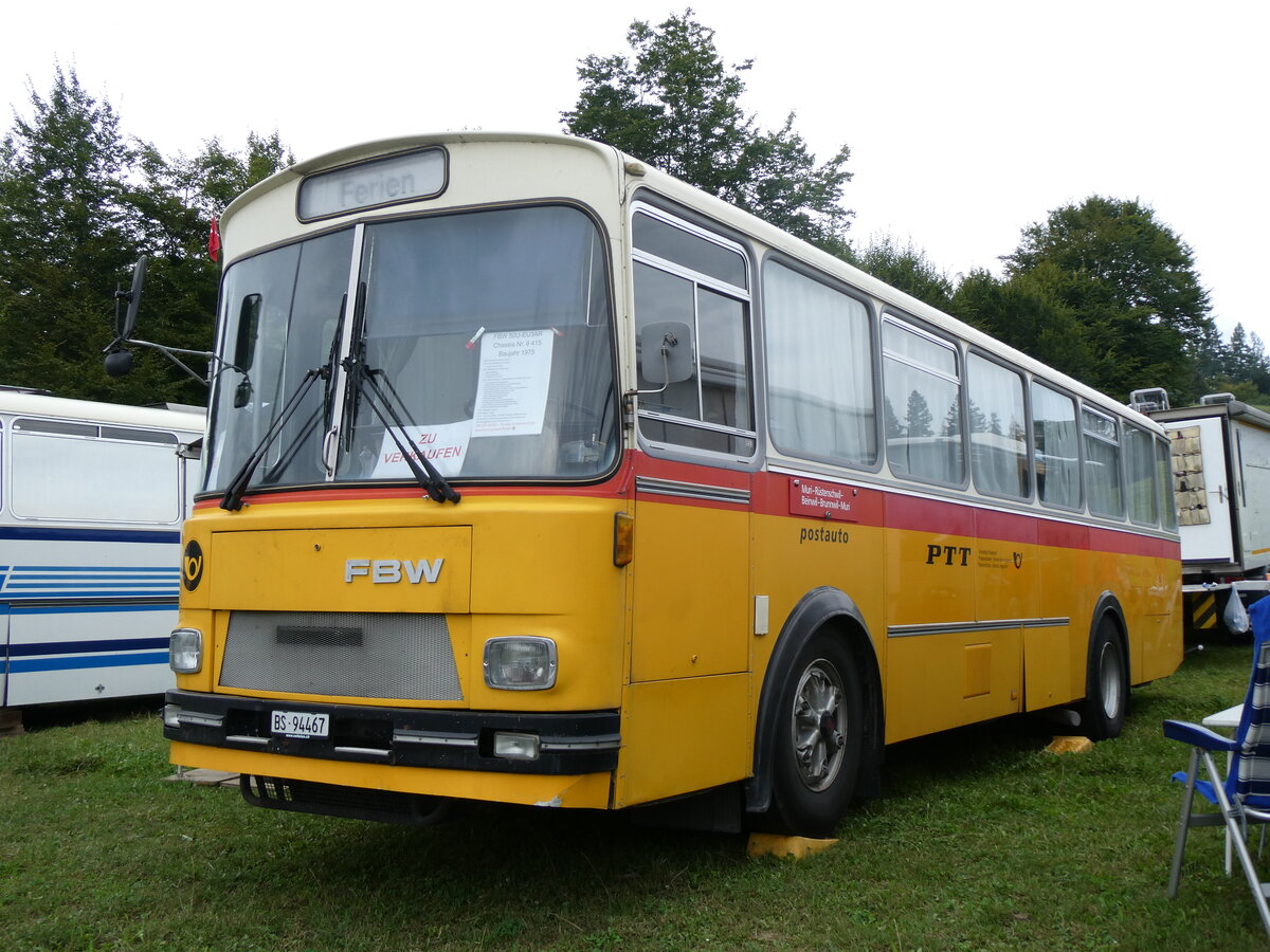 (265'798) - Jenzer, Basel - BS 94'467 - FBW/T�scher (ex N�f, ...; ex Villiger, Beinwil) am 17. August 2024 in Neuhausen, Langriet
