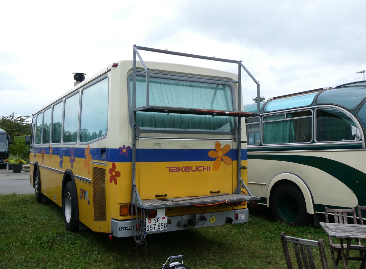 (265'806) - Schoch, Solothurn - SO 157'658 - Mercedes/T�scher (ex Reinhart, Selzach; ex Gessinger, Bad Ragaz) am 17. August 2024 in Neuhausen, Langriet