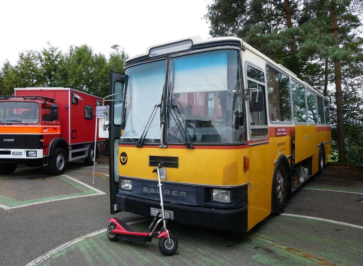 (265'842) - Sch�r, Ettenhausen - TG 175'032 - Saurer/R&J (ex Zimmermann, Kerns; ex Amstein, Willisau) am 17. August 2024 in Neuhausen, Langriet