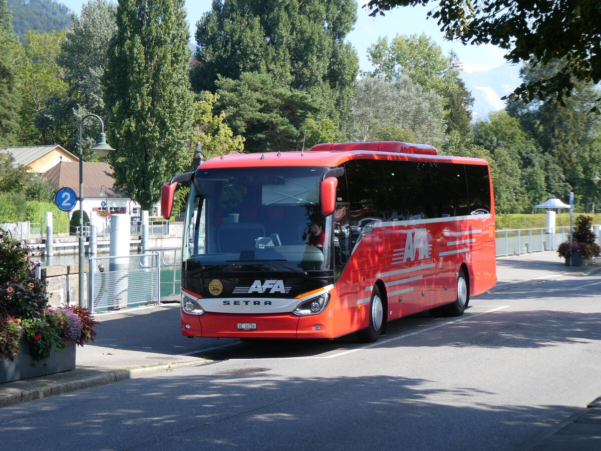 (266'117) - AFA Adelboden - Nr. 25/BE 26'706 - Setra am 24. August 2024 bei der Schiffl�ndte Thun