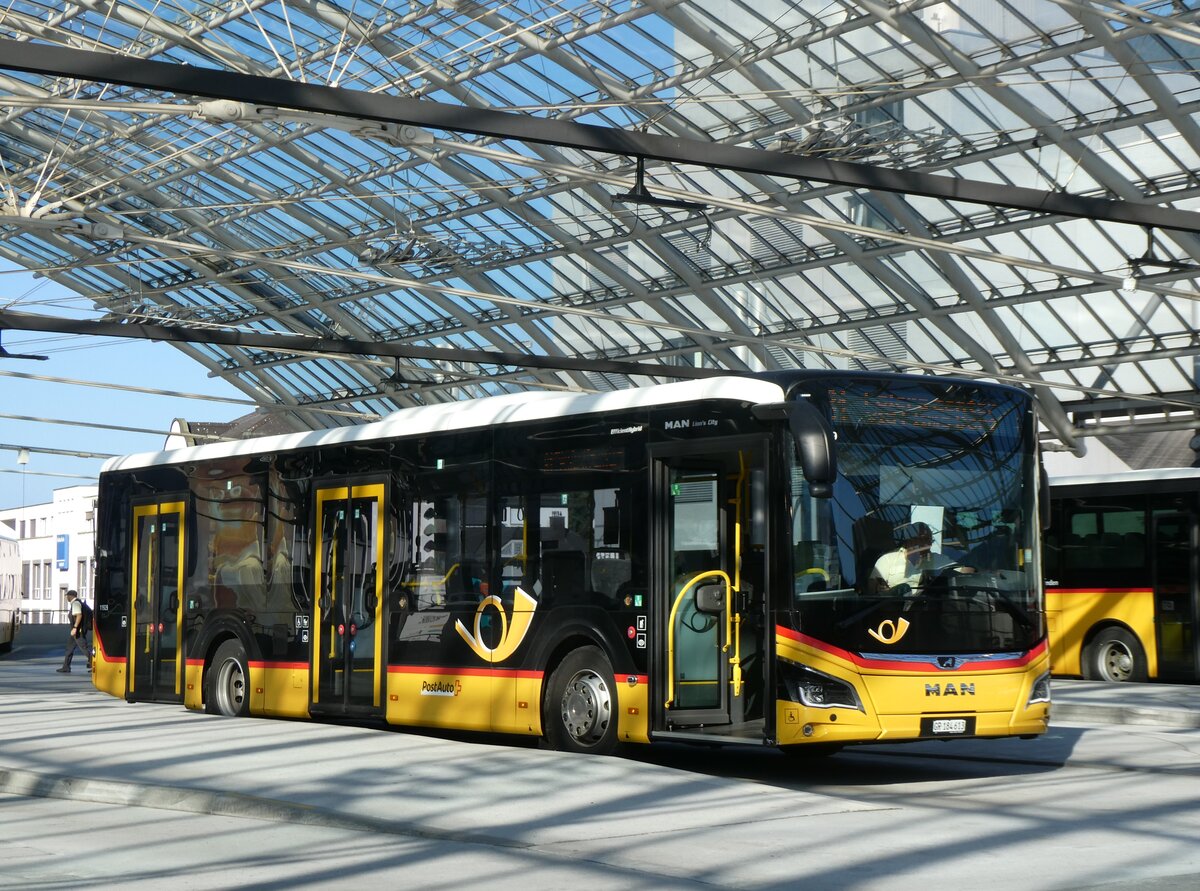 (266'211) - PostAuto Graub�nden - GR 184'613/PID 11'929 - MAN am 27. August 2024 in Chur, Postautostation