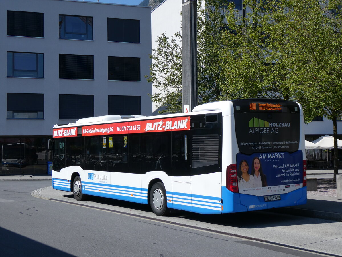 (266'266) - RTB Altst�tten - Nr. 41/SG 335'059 - Mercedes am 27. August 2024 beim Bahnhof Sargans