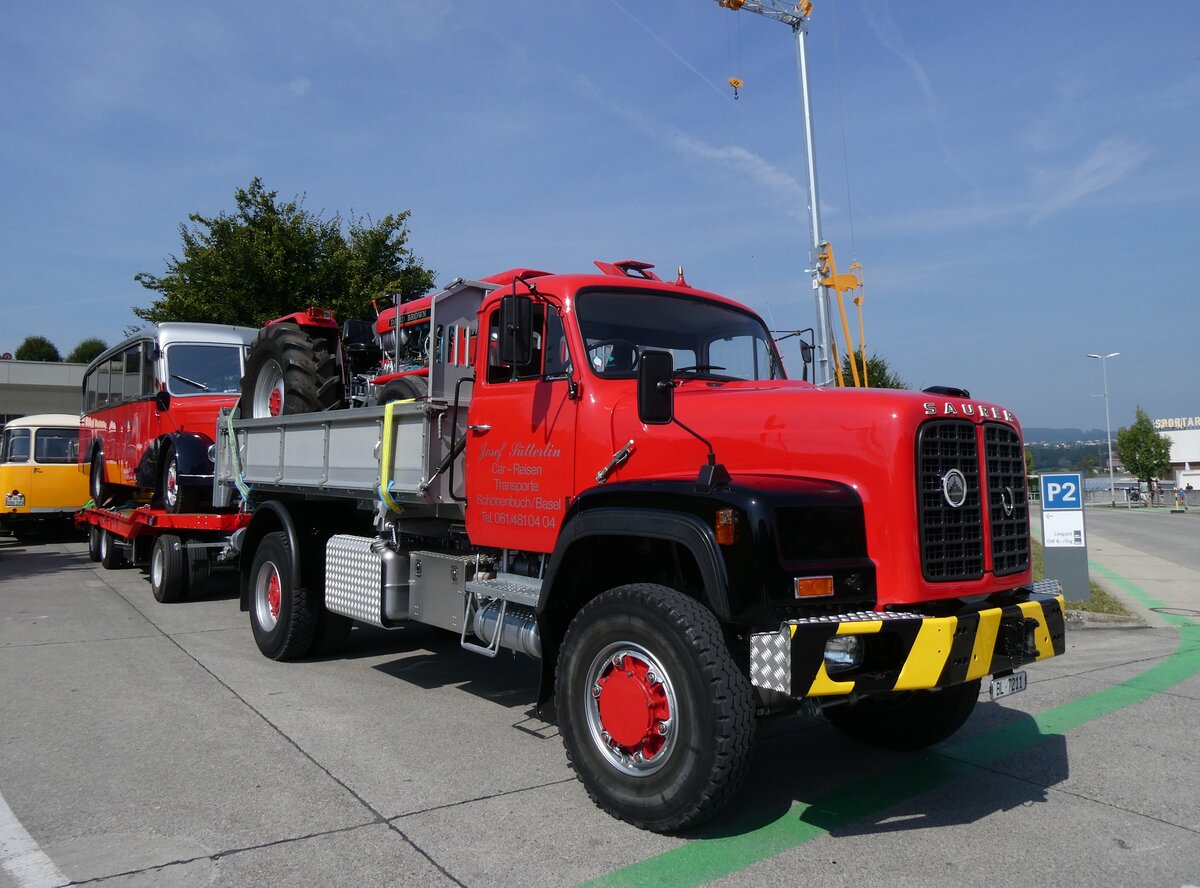 (266'378) - S�tterlin, Sch�nenbuch - BL 7211 - Saurer am 31. August 2024 in Oberkirch, CAMPUS Sursee