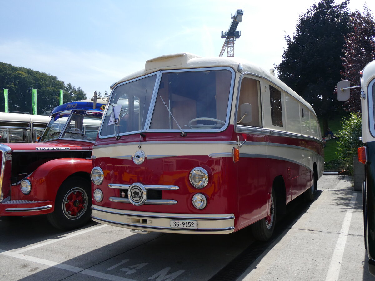 (266'420) - Sutter, Gossau - SG 9152 - Berna/R&J (ex Guggenb�hl, Brissago; ex VB Biel Nr. 110; ex VB Biel Nr. 10) am 31. August 2024 in Oberkirch, CAMPUS Sursee