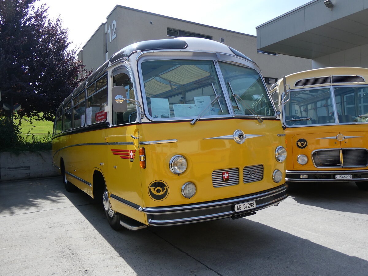 (266'422) - Zimmerli J., Oftringen - AG 57'298 - Berna/T�scher (ex Stutz, Oberlunkhofen; ex Leu, Schongau; ex Wicki, Bremgarten; ex P 22'054; ex P 20'704) am 31. August 2024 in Oberkirch, CAMPUS Sursee 