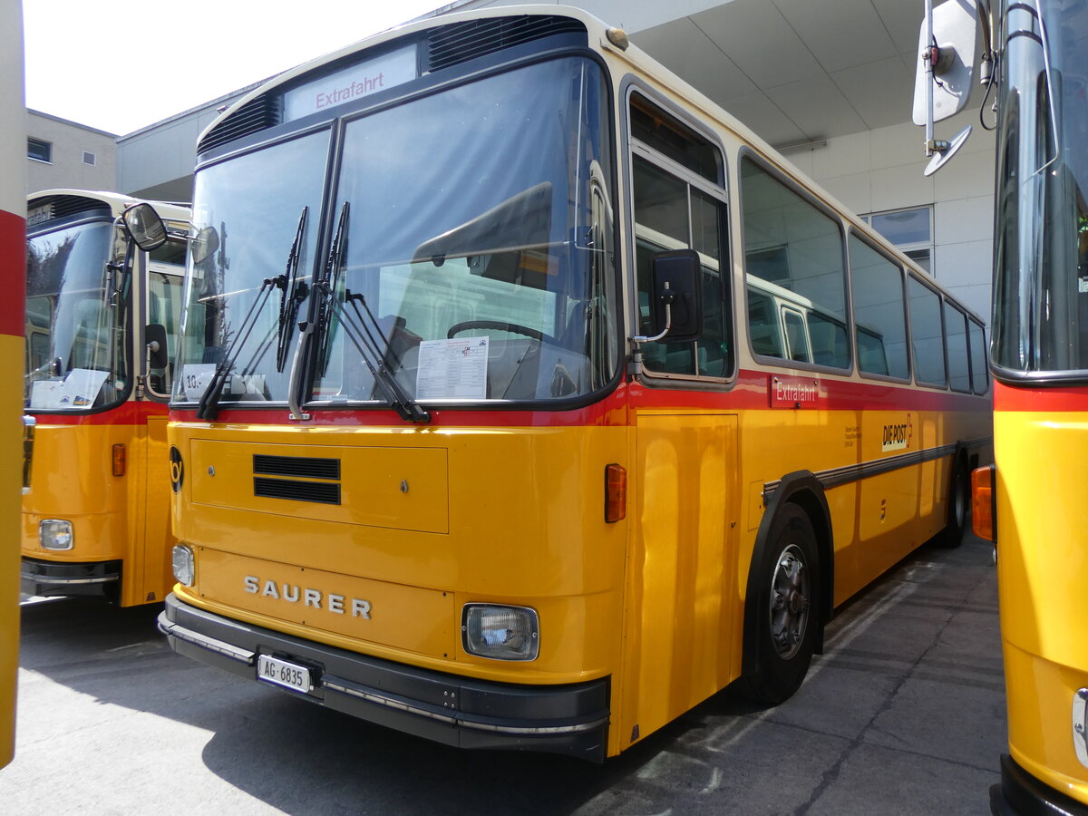 (266'428) - Gautschi, Suhr - AG 6835 - Saurer/T�scher (ex L�tscher, Neuheim Nr. 200/PID 2525; ex Cartek, Regensdorf; ex P 25'822) am 31. August 2024 in Oberkirch, CAMPUS Sursee