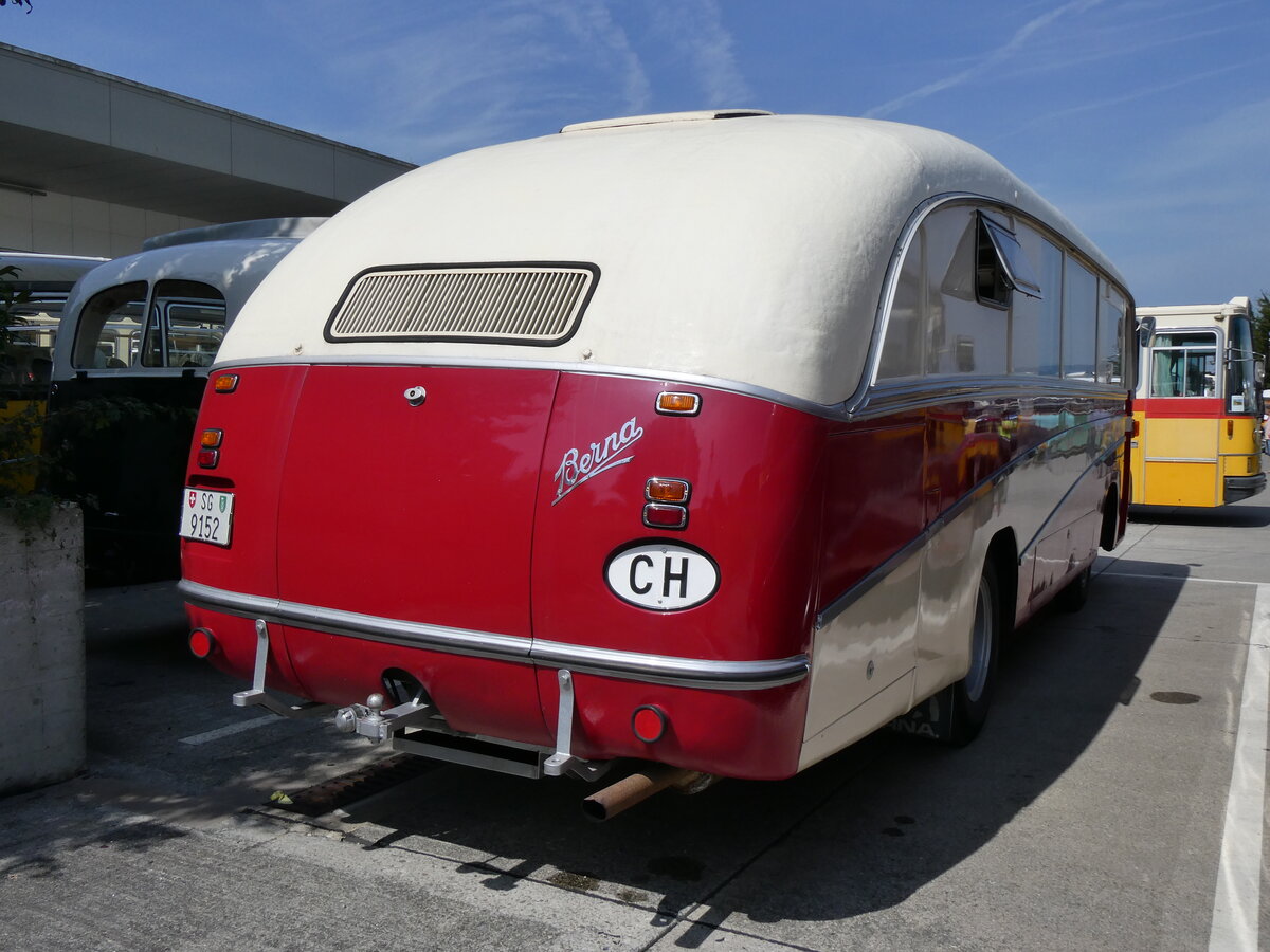 (266'482) - Sutter, Gossau - SG 9152 - Berna/R&J (ex Guggenb�hl, Brissago; ex VB Biel Nr. 110; ex VB Biel Nr. 10) am 31. August 2024 in Oberkirch, CAMPUS Sursee