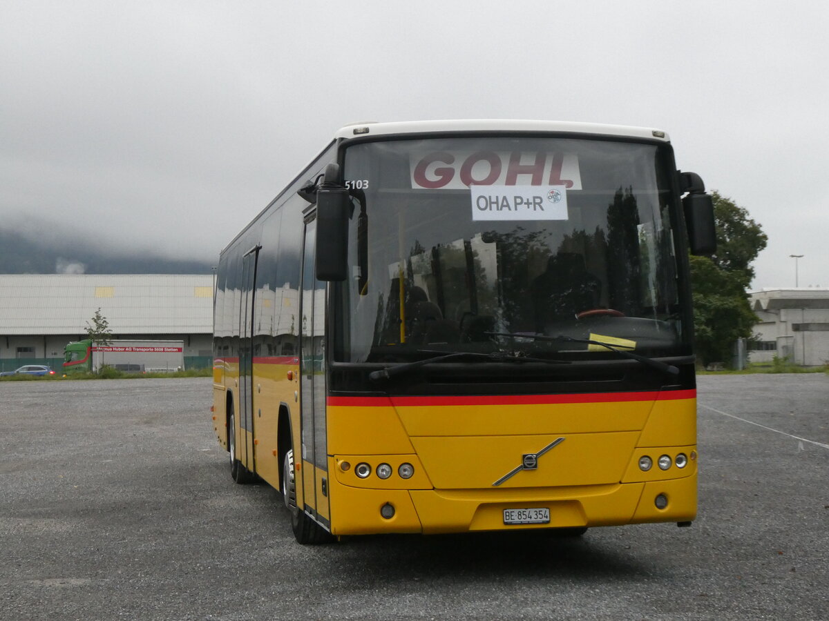 (266'636) - Gohl, Herzogenbuchsee - BE 854'354 - Volvo (ex Rojama, Sch�ftland; ex Schmidt, Oberb�ren PID 5103) am 4. September 2024 in Thun, Kleine Allmend