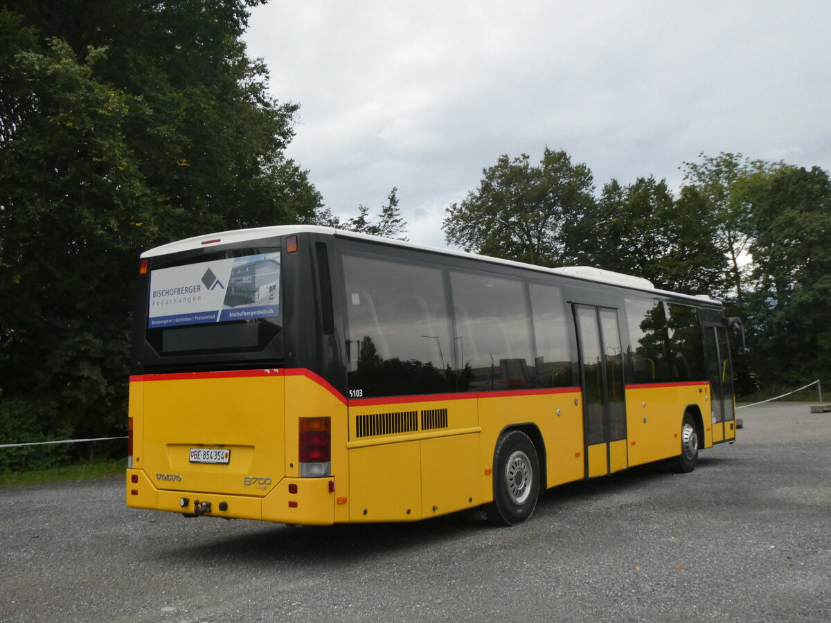 (266'639) - Gohl, Herzogenbuchsee - BE 854'354 - Volvo (ex Rojama, Sch�ftland; ex Schmidt, Oberb�ren PID 5103) am 4. September 2024 in Thun, Kleine Allmend