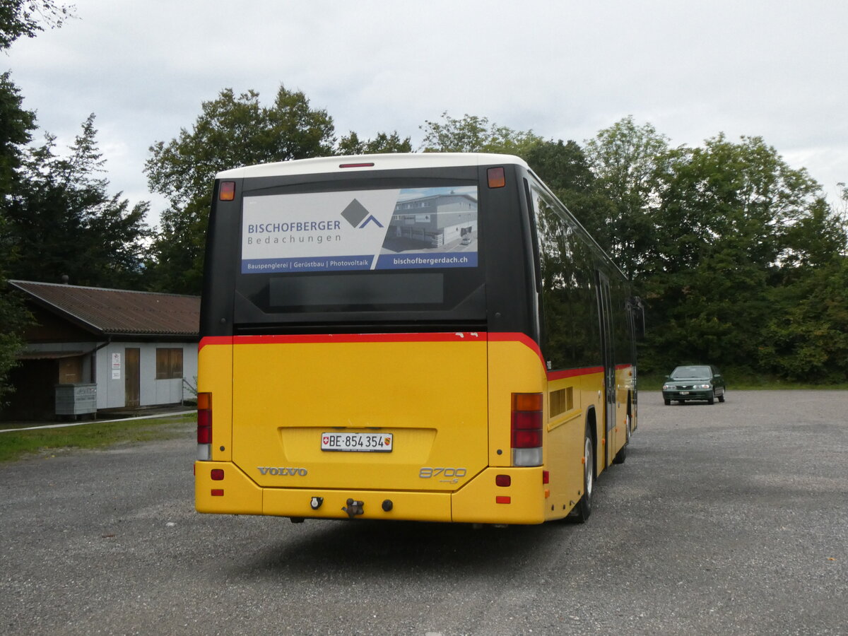 (266'640) - Gohl, Herzogenbuchsee - BE 854'354 - Volvo (ex Rojama, Sch�ftland; ex Schmidt, Oberb�ren PID 5103) am 4. September 2024 in Thun, Kleine Allmend