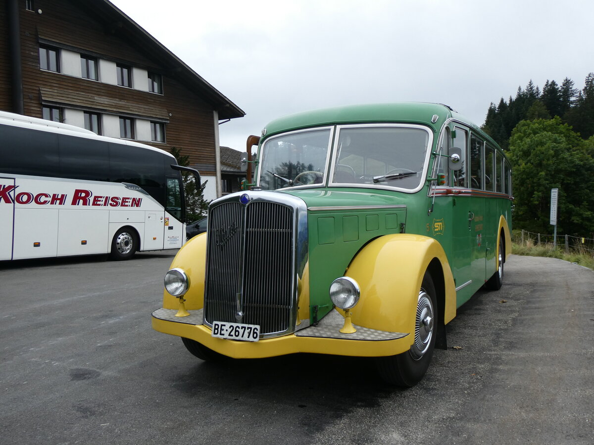 (266'653) - STI Thun - Nr. 15/BE 26'776 - Saurer/Gangloff (ex AvH Heimenschwand Nr. 5) am 5. September 2024 auf der L�derenalp