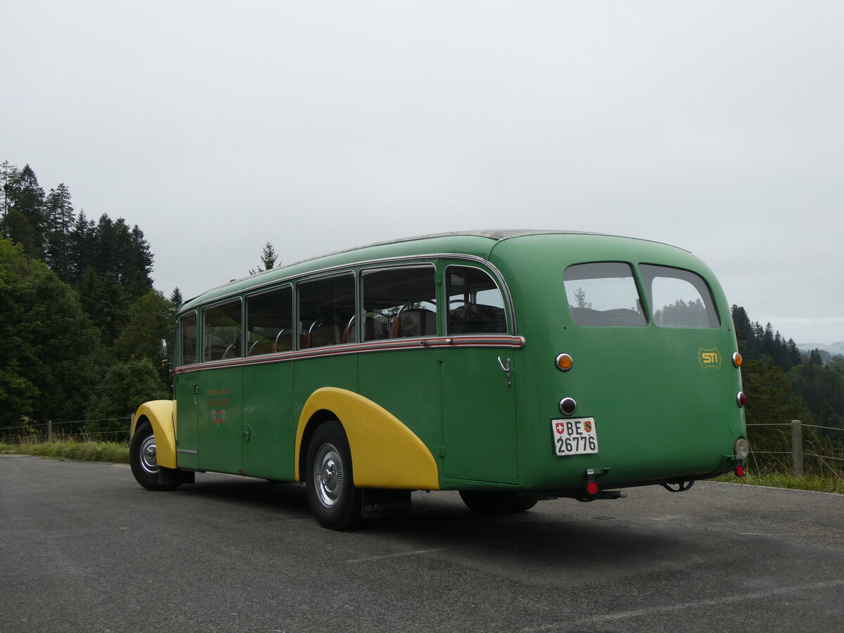 (266'660) - STI Thun - Nr. 15/BE 26'776 - Saurer/Gangloff (ex AvH Heimenschwand Nr. 5) am 5. September 2024 auf der L�derenalp