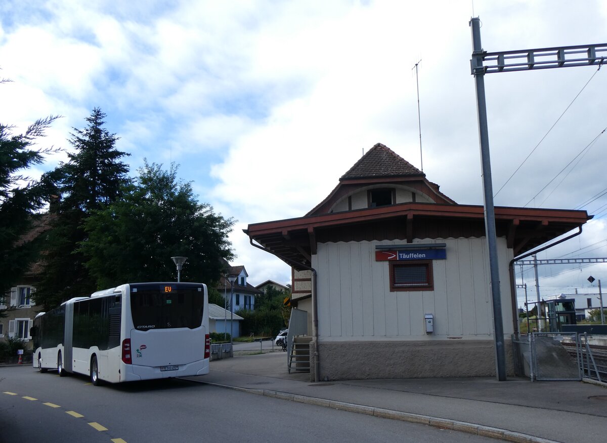 (266'668) - Intertours, Domdidier - Nr. 492/FR 300'492 - Mercedes am 6. September 2024 beim Bahnhof T�uffelen