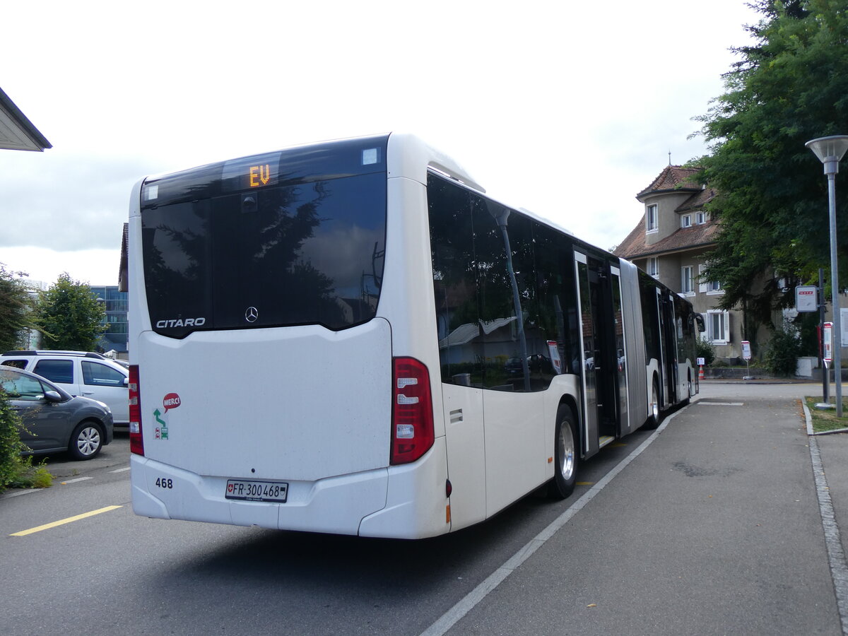 (266'672) - Intertours, Domdidier - Nr. 468/FR 300'468 - Mercedes (ex Nr. 201) am 6. September 2024 beim Bahnhof T�uffelen