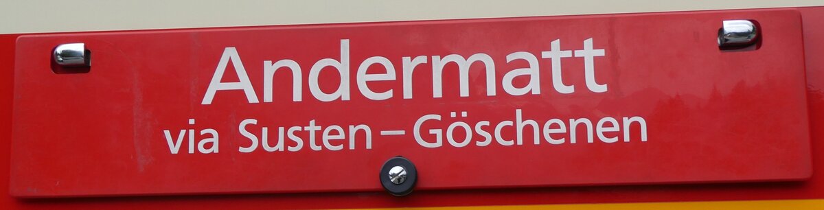 (266'839) - Routentafel - Andermatt via Susten-G�schenen - am 8. September 2024 in Innertkirchen, Gasthof T�nnler