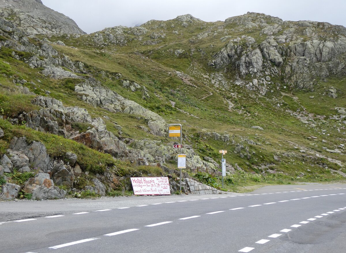 (266'849) - PostAuto-Haltestelle am 8. September 2024 in Susten, Passh�he