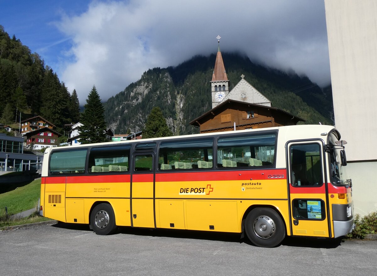 (266'923) - Buzzi, Bern - BE 710'789 - Mercedes (ex Mattli, Wassen PID 2295) am 10. September 2024 in G�schenen, Hotel zu weissen R�ssli