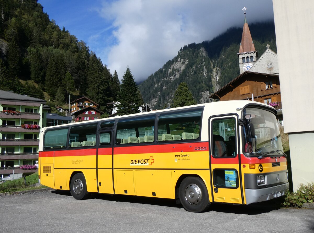 (266'924) - Buzzi, Bern - BE 910'789 - Mercedes (ex Mattli, Wassen PID 2295) am 10. September 2024 in G�schenen, Hotel zum weissen R�ssli