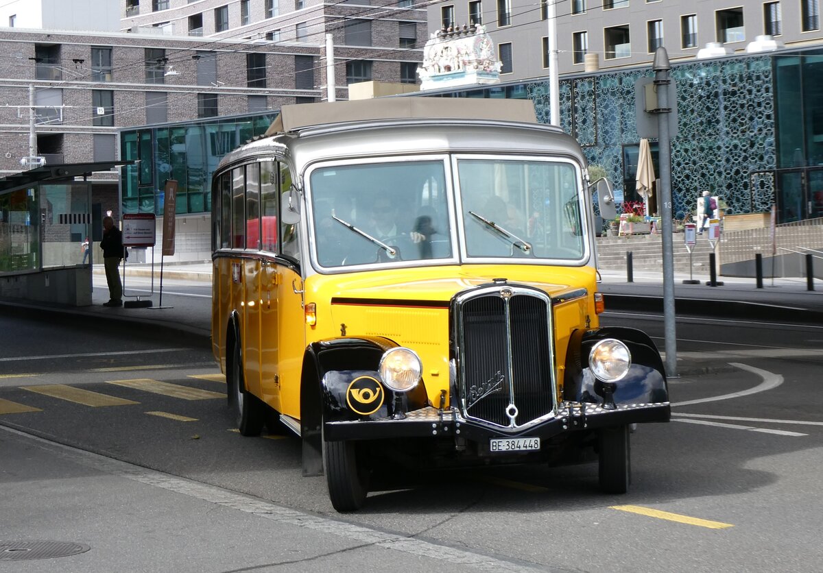 (266'993) - Museum f�r Kommunikation, Bern - BE 384'448 - Berna/Hess (ex P 22'026; ex P 1655) am 14. September 2024 beim Bahnhof Bern Europaplatz