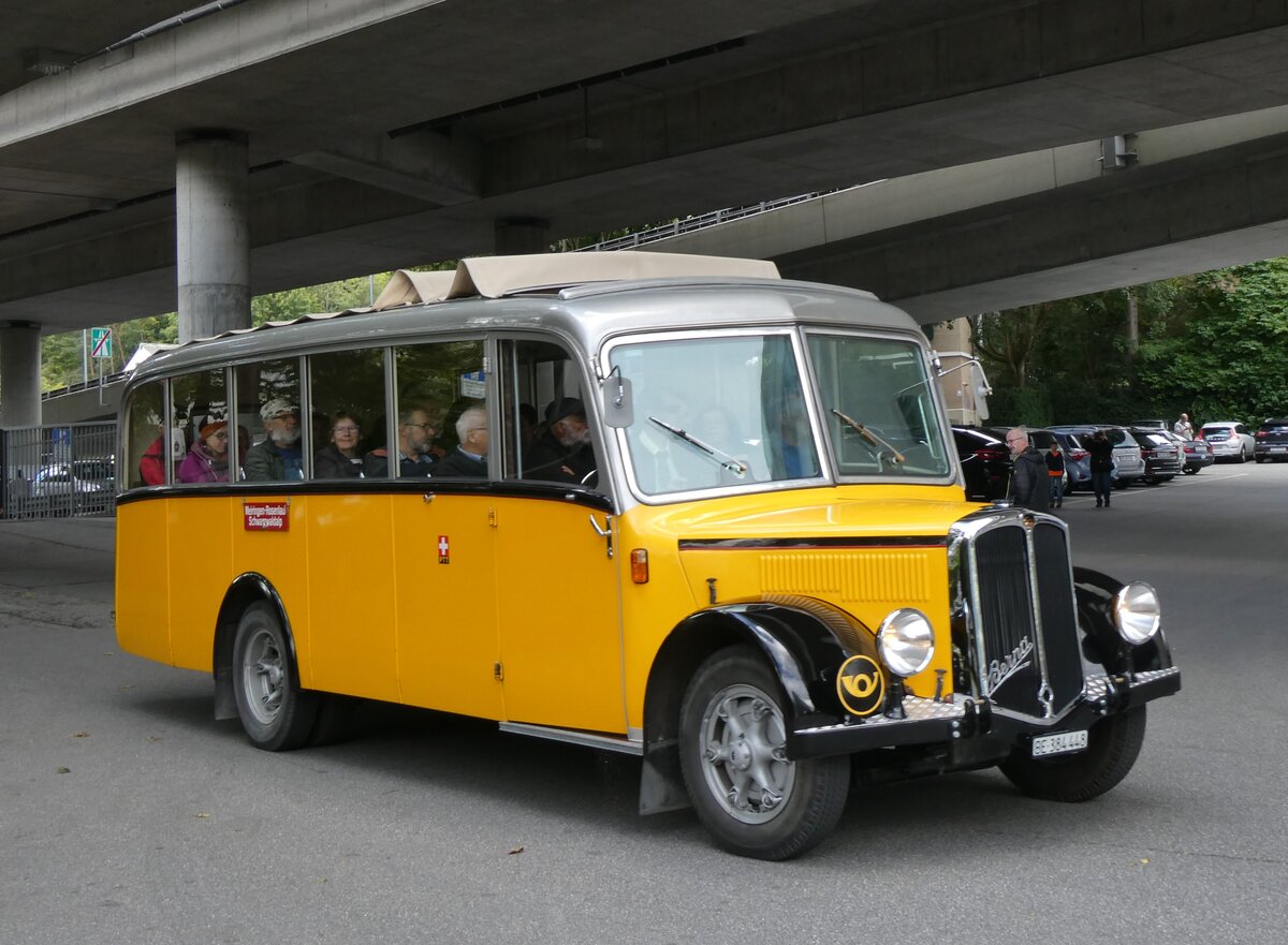 (266'997) - Museum f�r Kommunikation, Bern - BE 384'448 - Berna/Hess (ex P 22'026; ex P 1655) am 14. September 2024 beim Bahnhof Bern Europaplatz