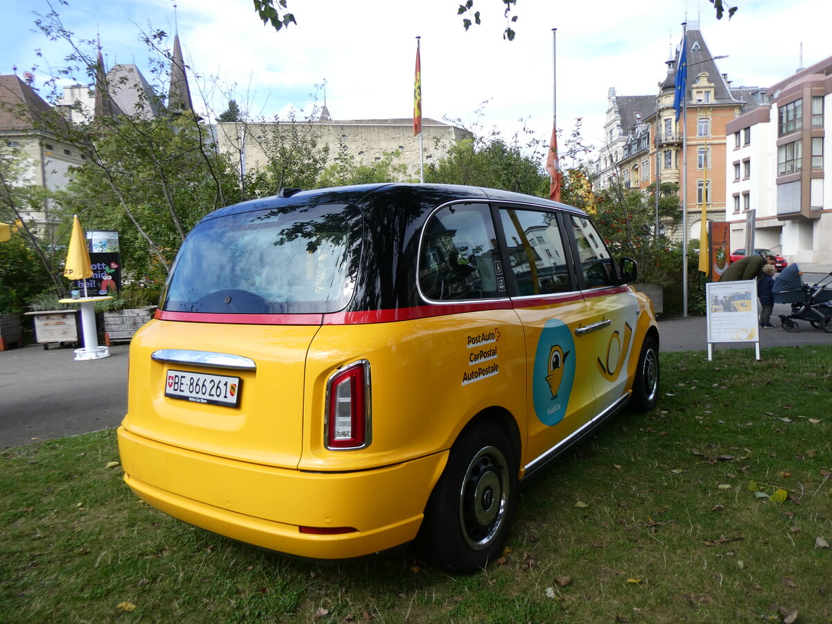 (267'026) - PostAuto Bern - BE 866'261/PID 11'411 - LEVC am 14. September 2024 in Bern, Museum f�r Kommunikation