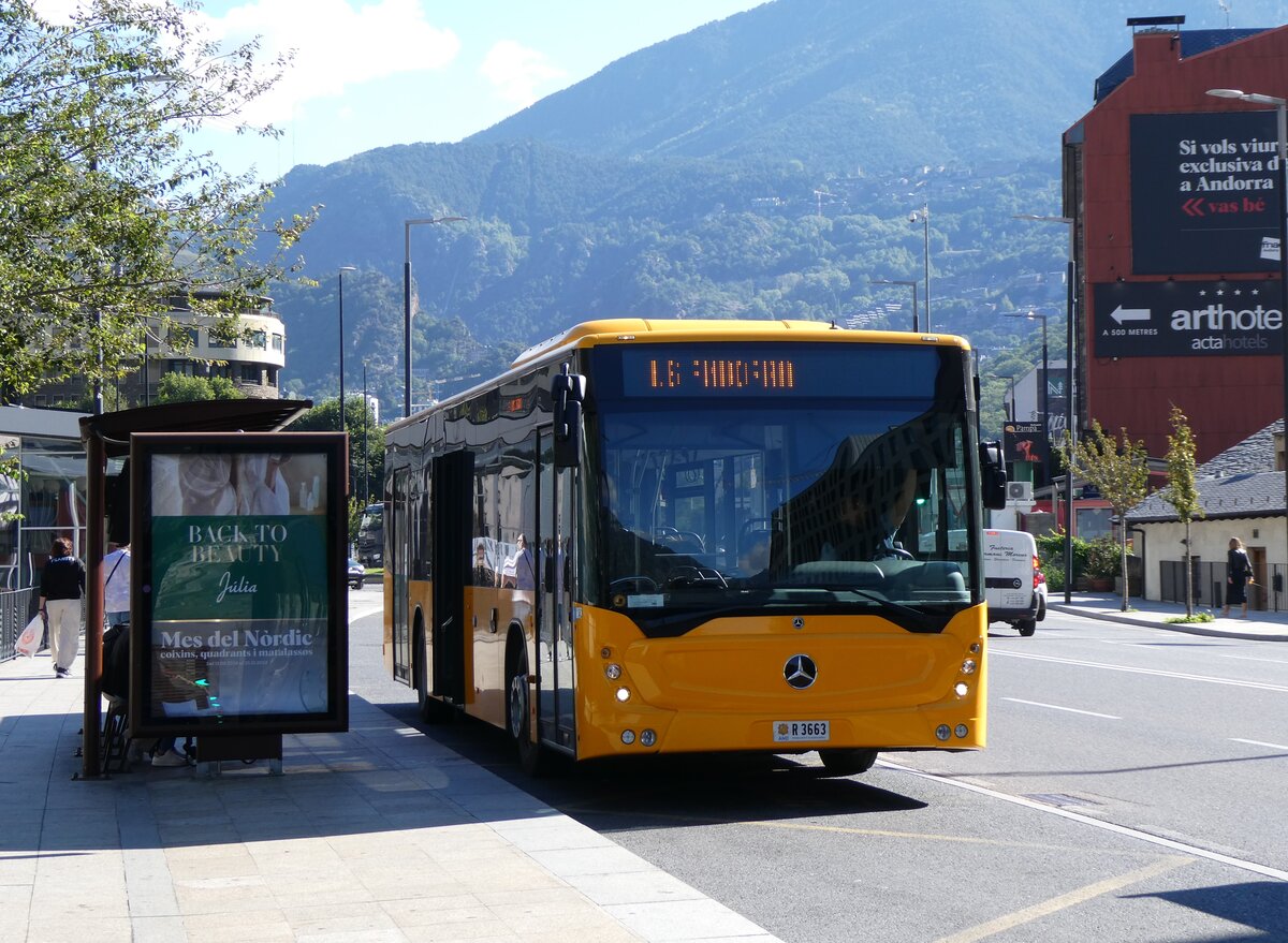 (267'276) - Coopalsa, Andorra la Vella - R3663 - Mercedes am 19. September 2024 in Andorra la Vella, Estaci� Nacional Autobusos