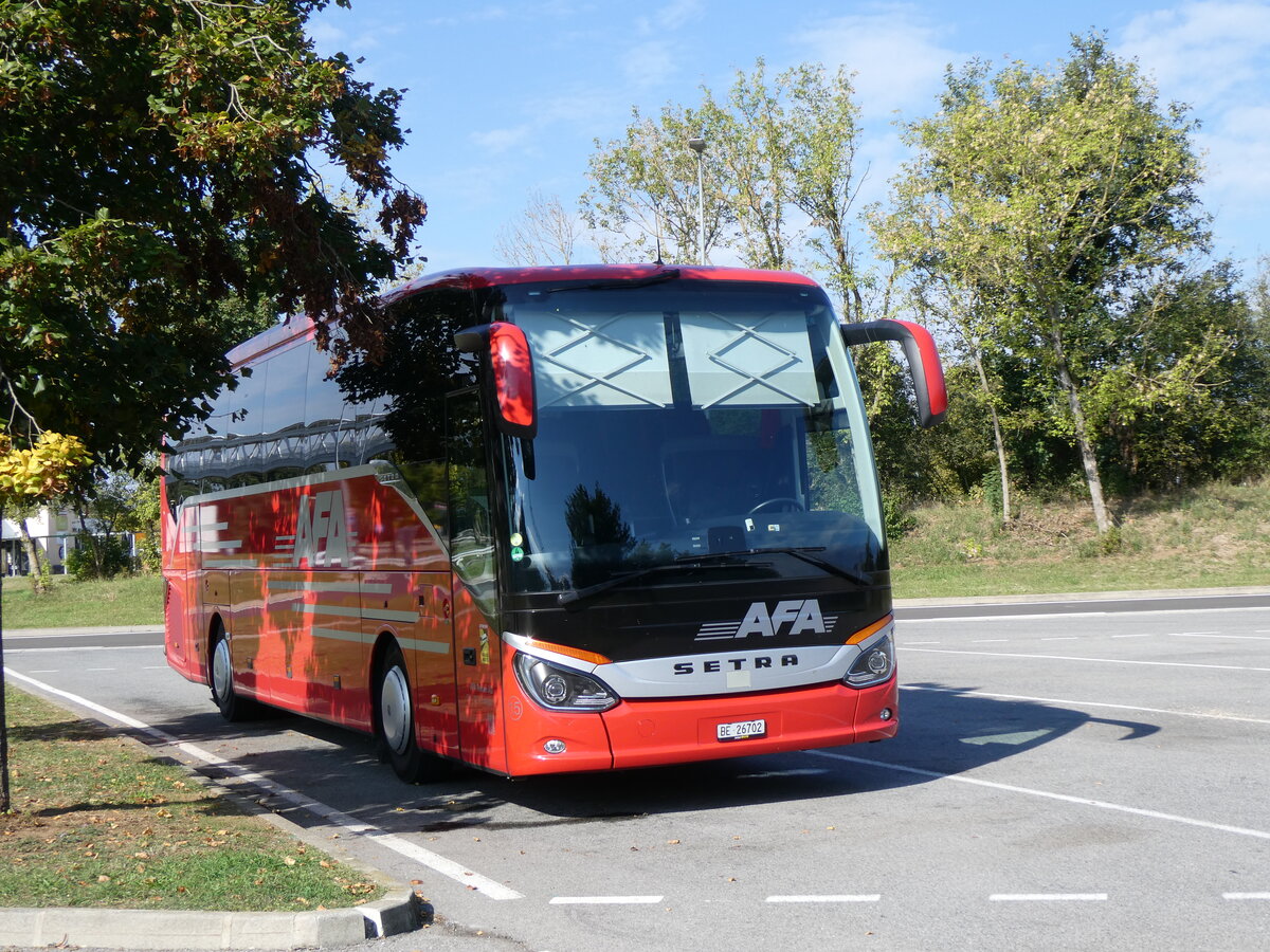 (267'394) - Aus der Schweiz: AFA Adelboden - Nr. 15/BE 26'702 - Setra am 21. September 2024 in La Baume d'Hostun, Rastst�tte