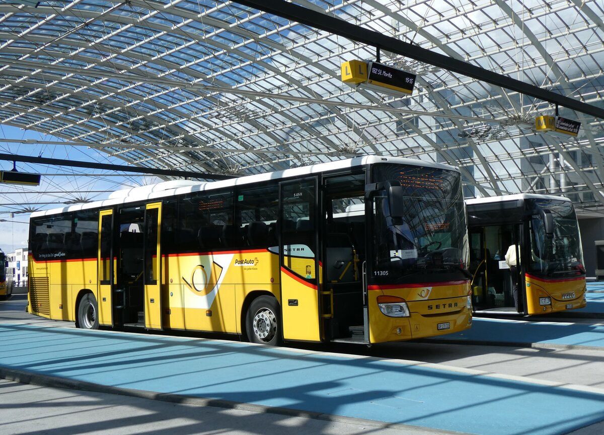 (267'529) - PostAuto Graub�nden - GR 179'705/PID 11'305 - Setra am 24. September 2024 in Chur, Postautostation