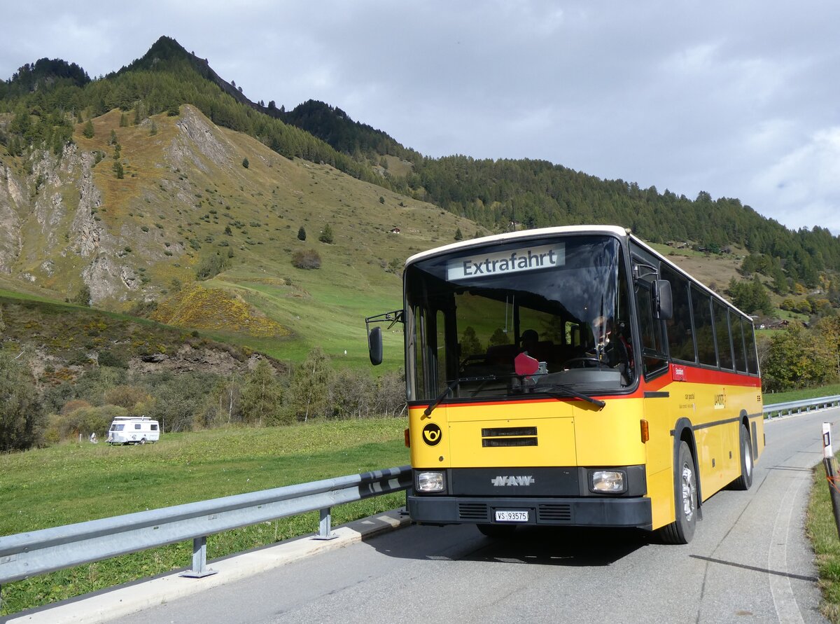 (267'786) - Oser, B�rchen - VS 93'575 - NAW/Lauber (ex Epiney, Ayer PID 1076) am 6. Oktober 2024 in Binn, Campingplatz