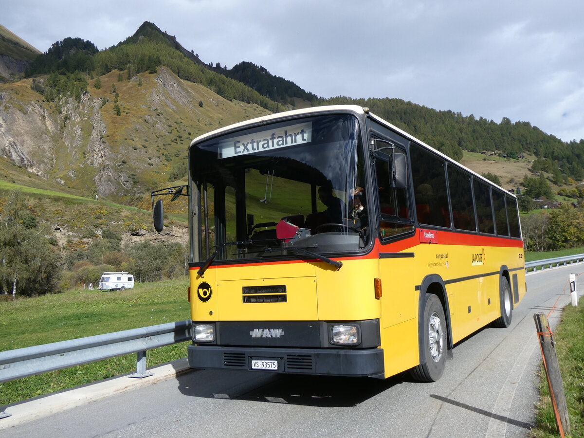 (267'787) - Oser, B�rchen - VS 93'575 - NAW/Lauber (ex Epiney, Ayer PID 1076) am 6. Oktober 2024 in Binn, Campingplatz