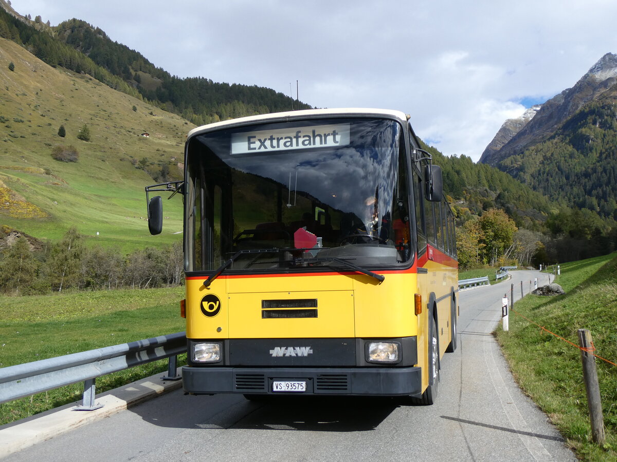 (267'790) - Oser, B�rchen - VS 93'575 - NAW/Lauber (ex Epiney, Ayer PID 1076) am 6. Oktober 2024 in Binn, Campingplatz