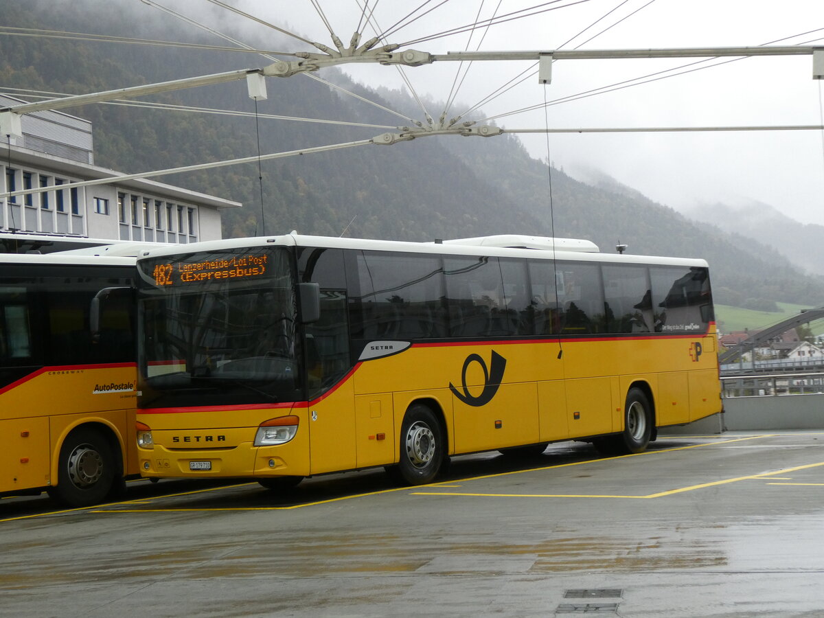 (267'900) - PostAuto Graub�nden - GR 179'710/PID 11'300 - Setra am 8. Oktober 2024 in Chur, Postautostation