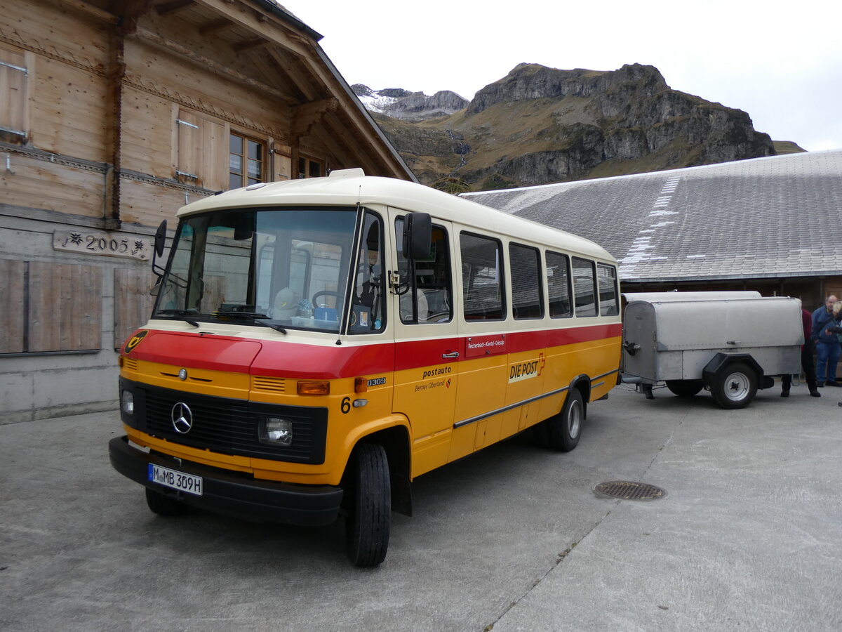 (268'078) - Aus Deutschland: Hahn, M�nchen - Nr. 6/M-MB 309H - Mercedes (ex M�ller, CH-Ennetmoos Nr. 6; ex Portenier, CH-Adelboden Nr. 6/PID 492; ex Geiger, CH-Adelboden Nr. 6) am 12. Oktober 2024 auf dem Bundl�ger