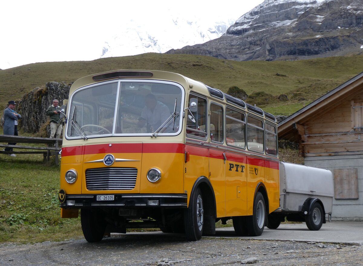 (268'081) - Schmid, Th�rishaus - Nr. 9/BE 26'105 - Saurer/R&J (ex Geiger, Adelboden Nr. 9) am 12. Oktober 2024 auf dem Bundl�ger