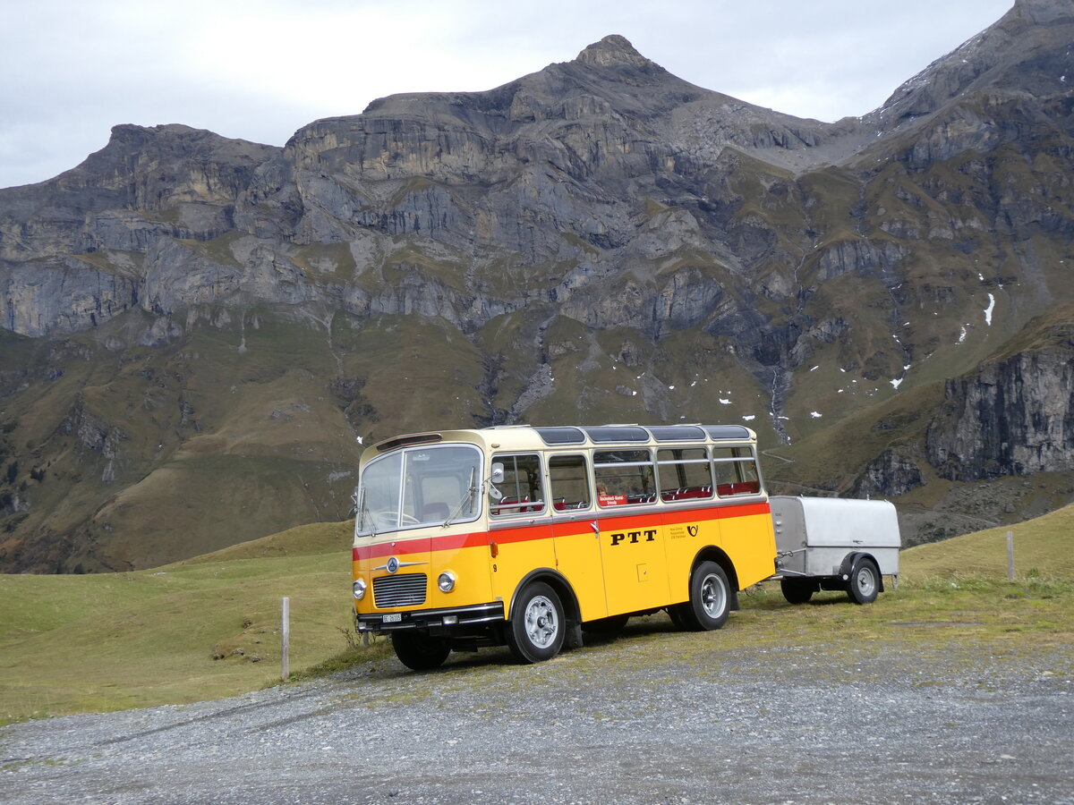 (268'105) - Schmid, Th�rishaus - Nr. 9/BE 26'105 - Saurer/R&J (ex Geiger, Adelboden Nr. 9) am 12. Oktober 2024 auf dem Bundl�ger