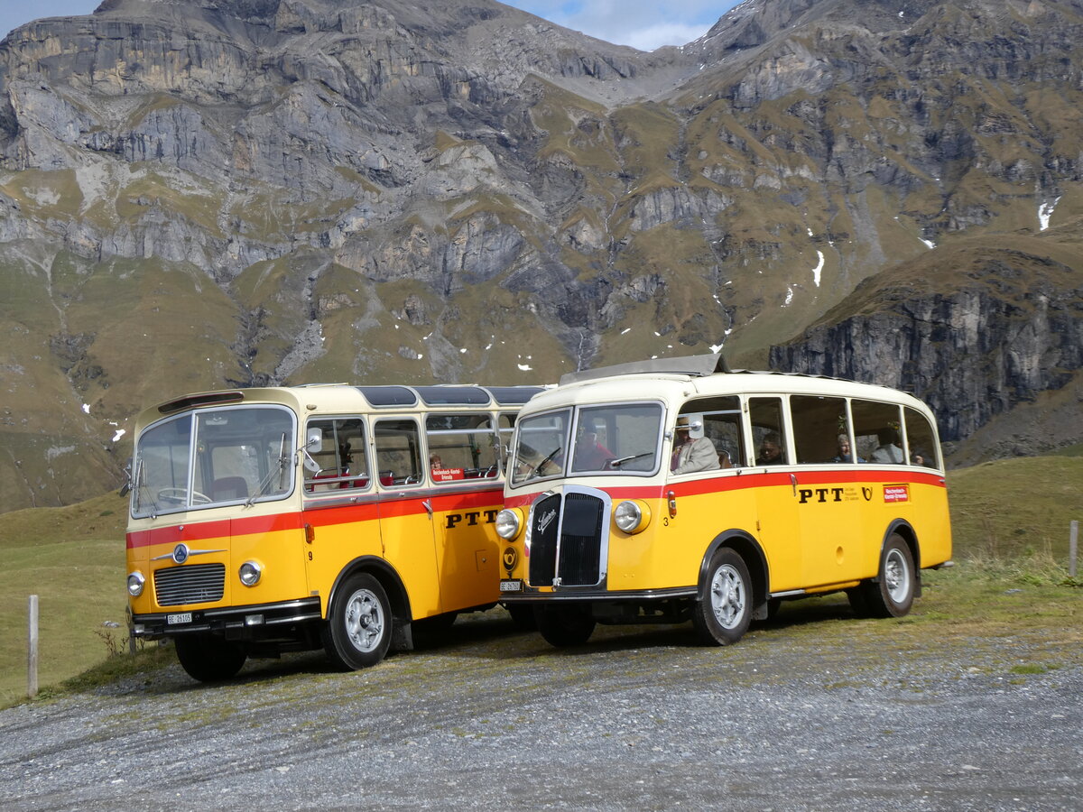 (268'106) - Schmid, Th�rishaus - Nr. 3/BE 26'760 - Saurer/Gangloff (ex Geiger, Adelboden Nr. 3) am 12. Oktober 2024 auf dem Bundl�ger