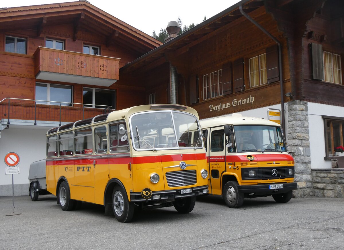 (268'135) - Schmid, Th�rishaus - Nr. 9/BE 26'105 - Saurer/R&J (ex Geiger, Adelboden Nr. 9) am 12. Oktober 2024 auf der Griesalp
