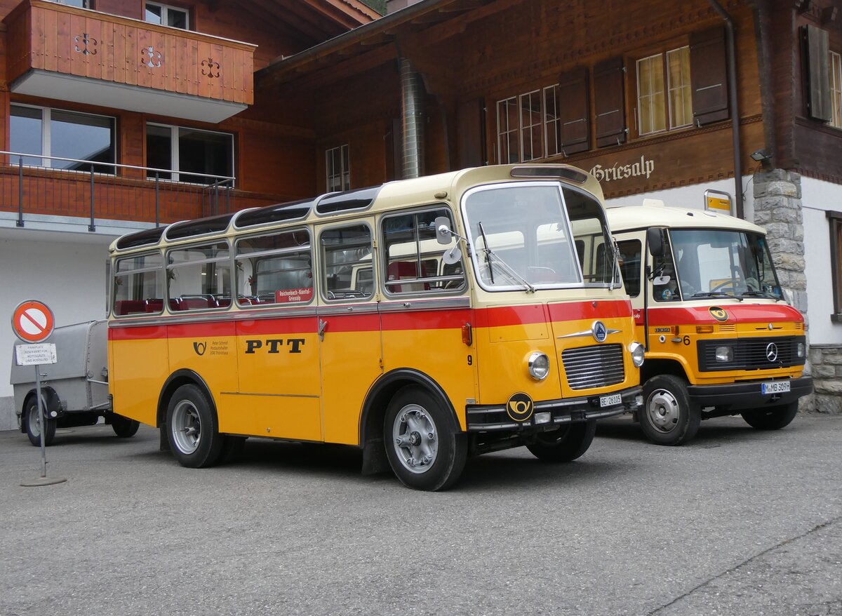 (268'136) - Schmid, Th�rishaus - Nr. 9/BE 26'105 - Saurer/R&J (ex Geiger, Adelboden Nr. 9) am 12. Oktober 2024 auf der Griesalp