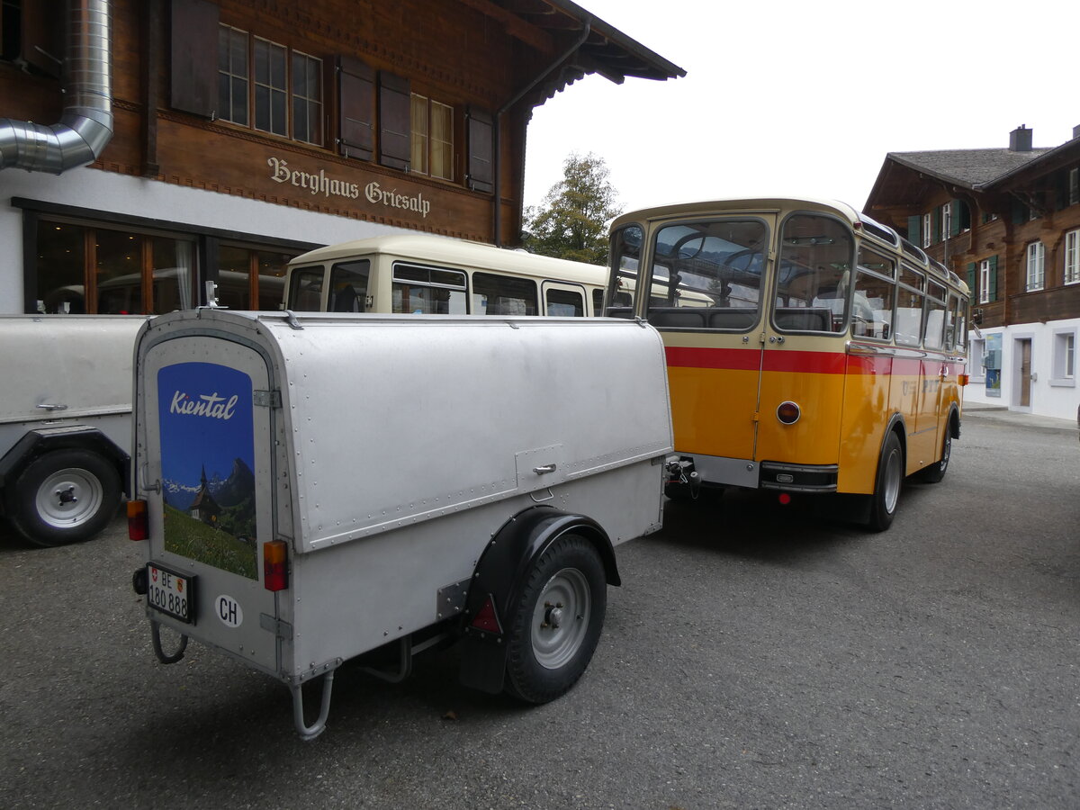 (268'147) - Schmid, Th�rishaus - BE 180'888 - Hess Gep�ckanh�nger (ex Schranz, Adelboden; ex Portenier, Adelboden; ex Geiger, Adelboden) am 12. Oktober 2024 auf der Griesalp