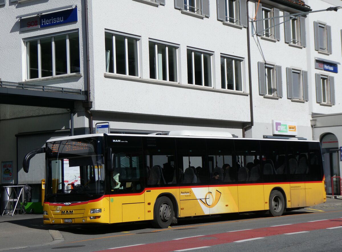 (268'219) - PAUT, L�tisburg - SG 35'766/PID 10'439 - MAN am 17. Oktober 2024 beim Bahnhof Herisau