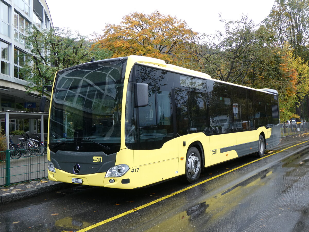 (268'235) - STI Thun - Nr. 417/BE 102'417 - Mercedes am 18. Oktober 2024 bei der Schiffl�ndte Thun