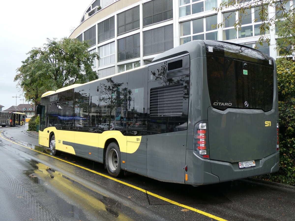 (268'236) - STI Thun - Nr. 417/BE 102'417 - Mercedes am 18. Oktober 2024 bei der Schiffl�ndte Thun