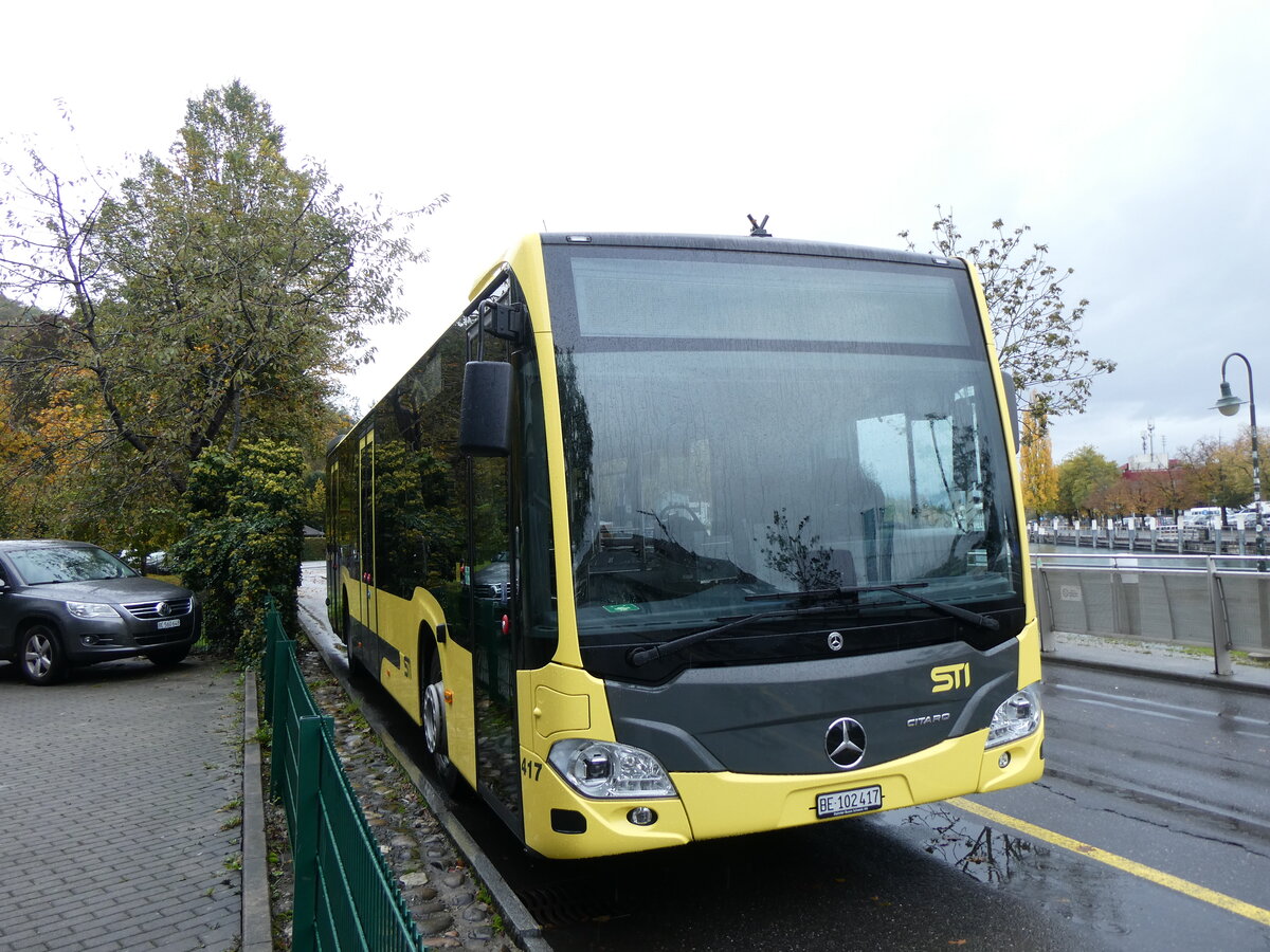 (268'237) - STI Thun - Nr. 417/BE 102'417 - Mercedes am 18. Oktober 2024 bei der Schiffl�ndte Thun