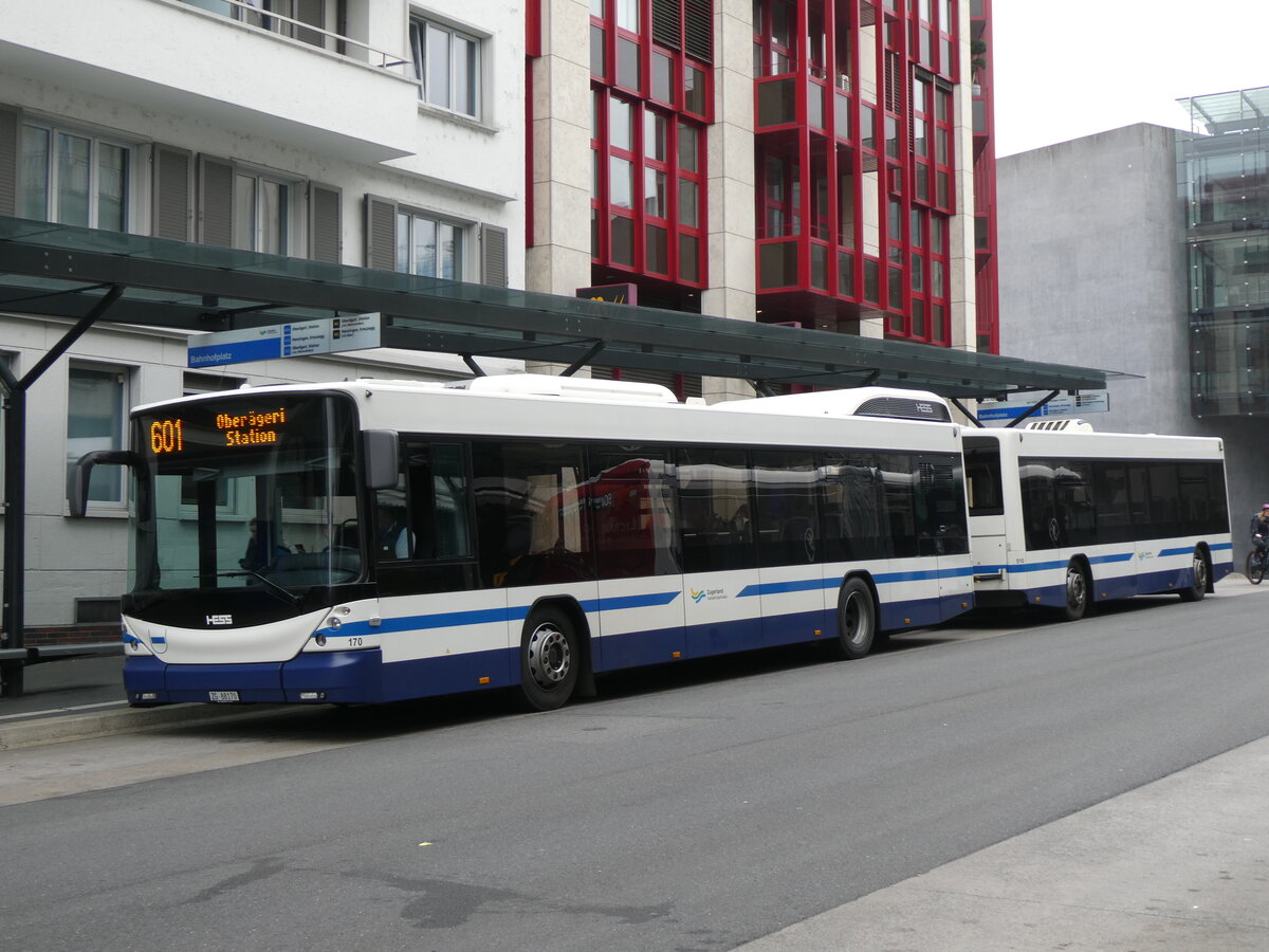 (269'074) - ZVB Zug - Nr. 170/ZG 88'170 - Hess am 9. November 2024 beim Bahnhof Zug