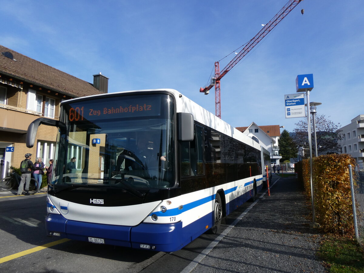 (269'084) - ZVB Zug - Nr. 170/ZG 88'170 - Hess am 9. November 2024 in Ober�geri, Station