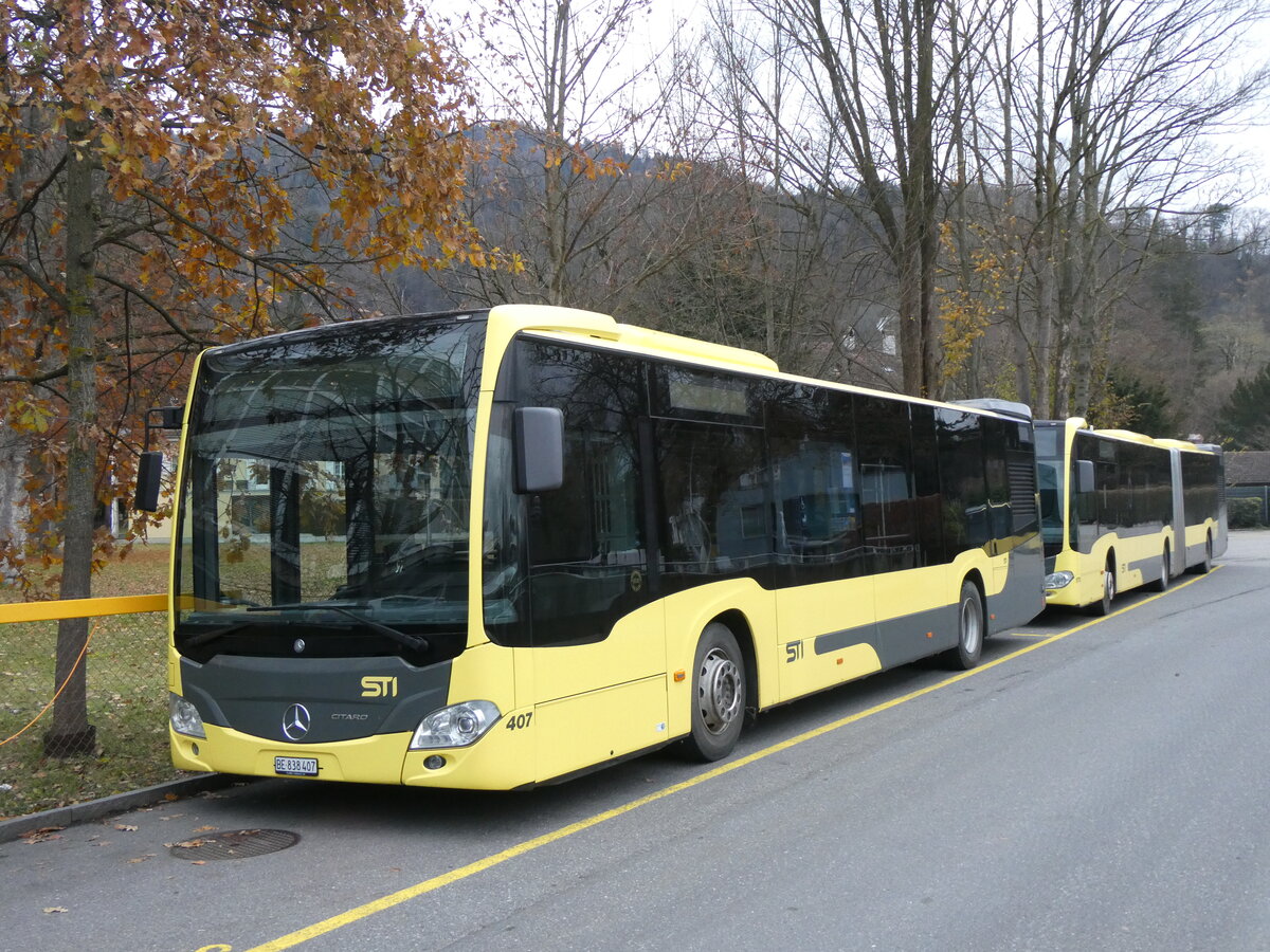 (269'617) - STI Thun - Nr. 407/BE 838'407 - Mercedes am 4. Dezember 2024 bei der Schiffl�ndte Thun