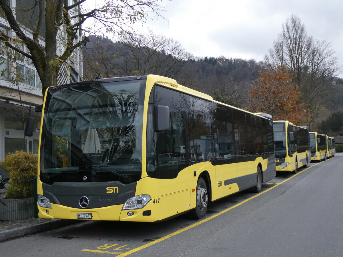 (269'618) - STI Thun - Nr. 417/BE 102'417 - Mercedes am 4. Dezember 2024 bei der Schiffl�ndte Thun