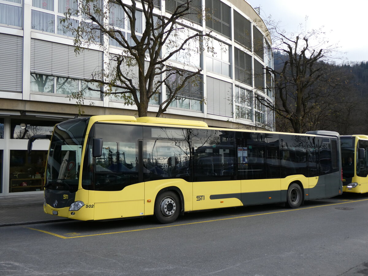 (269'842) - STI Thun - Nr. 502/BE 809'502 - Mercedes am 13. Dezember 2024 bei der Schiffl�ndte Thun