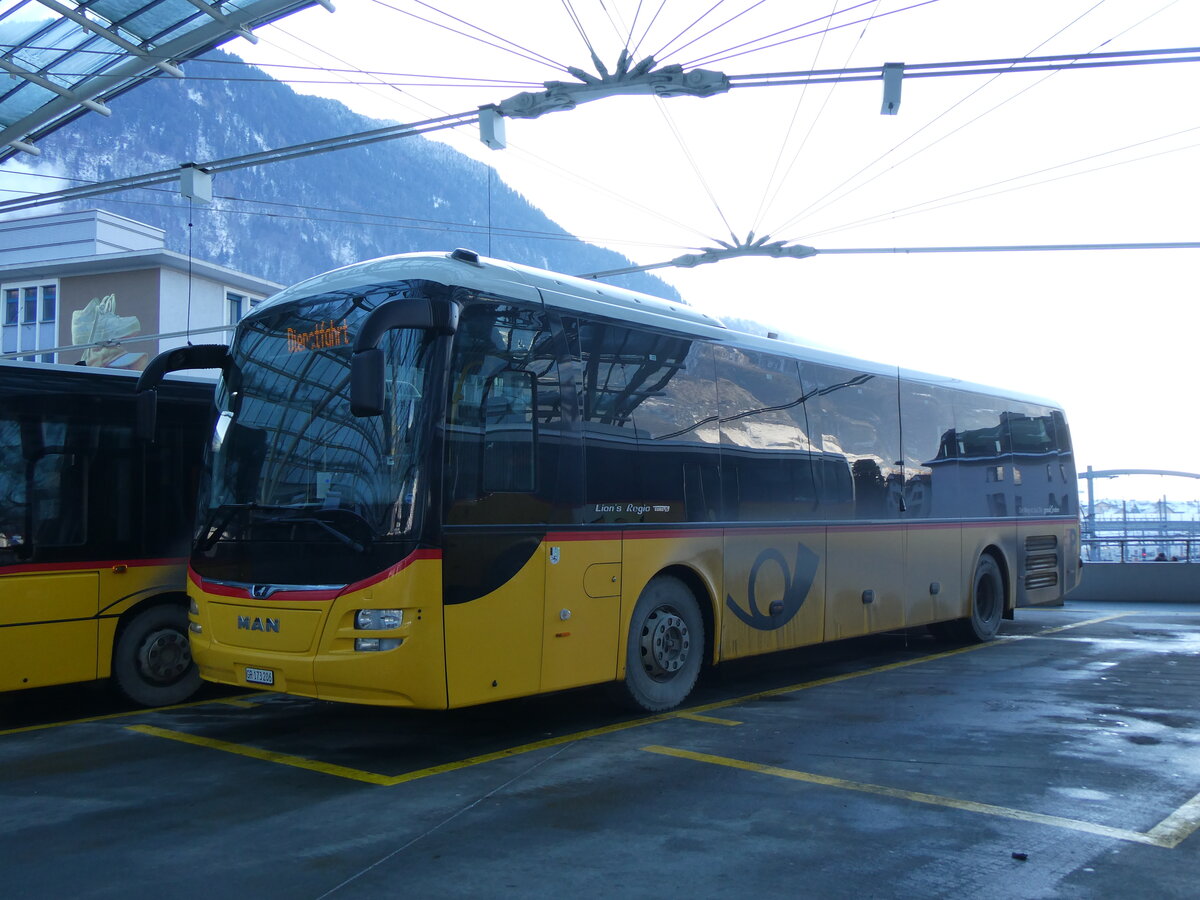 (270'297) - PostAuto Graub�nden - GR 173'206/PID 10'508 - MAN am 27. Dezember 2024 in Chur, Postautostation
